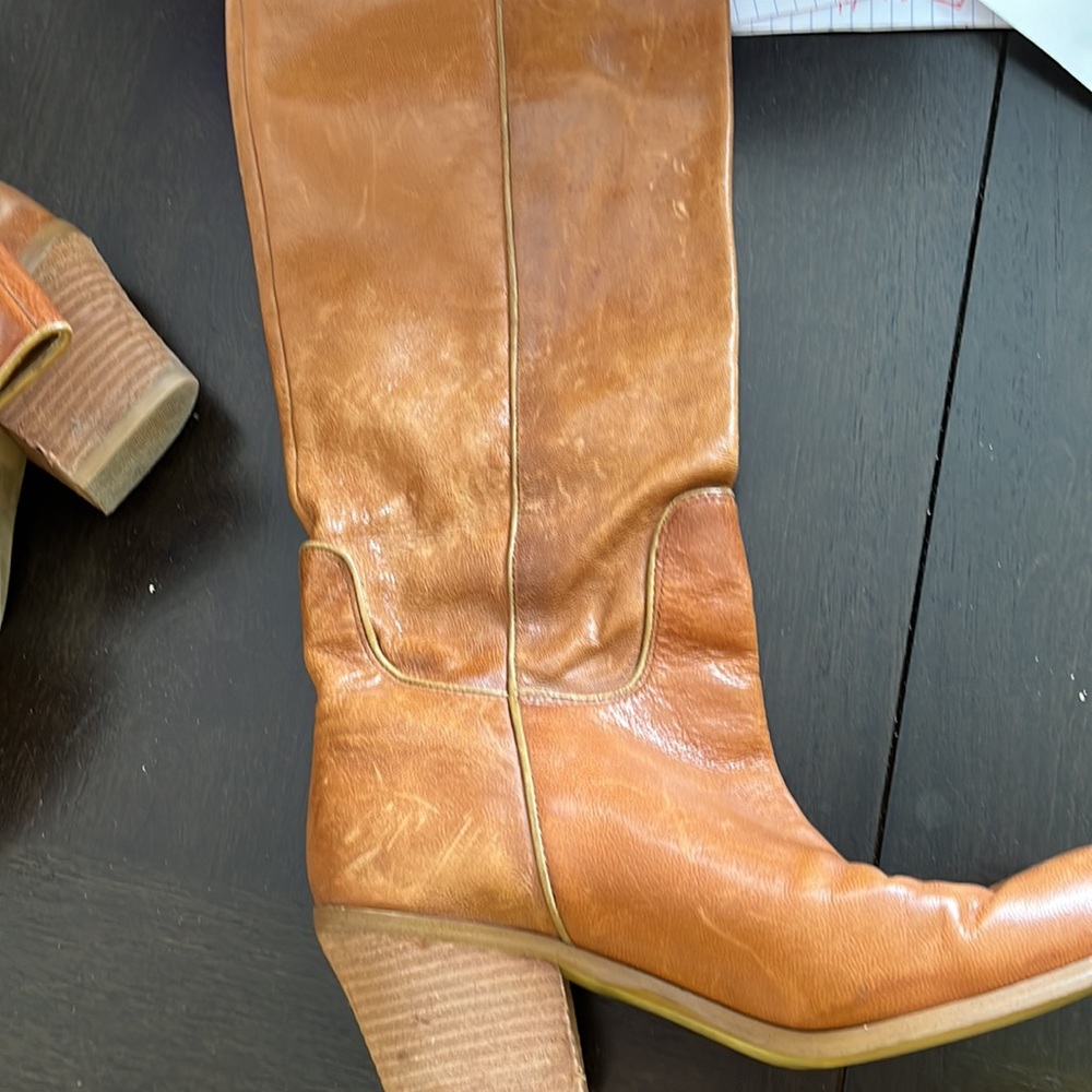 Leather boots